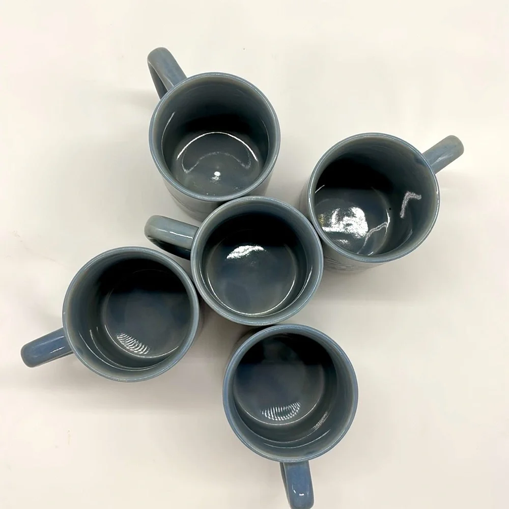 Vintage Set Of 5 Otagiri Japan Skier Design Coffee Mugs